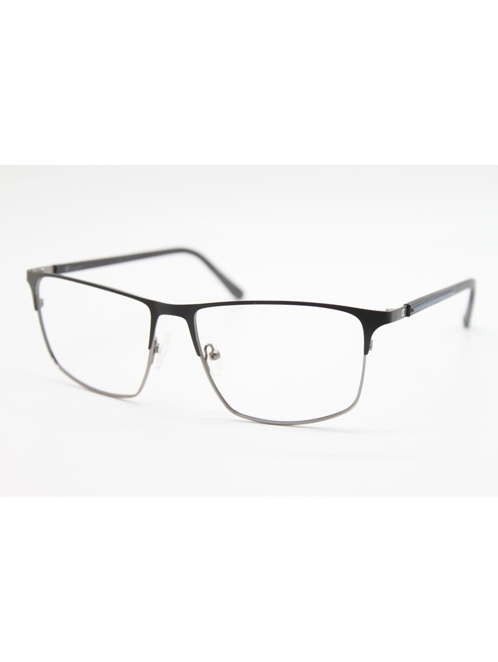 NEW CHAMPION LAZEX C01 BLACK SILVER AUTHENTIC EYEGLASSES 60-16